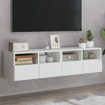 TV Wall Cabinets 2 pcs White - Stylish & Space-Saving Solution