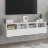 TV Wall Cabinets 2 pcs White 60x30x30 cm Engineered Wood Colour white Quantity in Package 2 Width 60 cm 