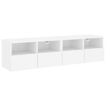 TV Wall Cabinets 2 pcs White - Stylish & Space-Saving Solution