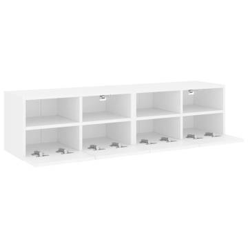 TV Wall Cabinets 2 pcs White - Stylish & Space-Saving Solution