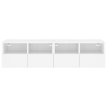 TV Wall Cabinets 2 pcs White - Stylish & Space-Saving Solution