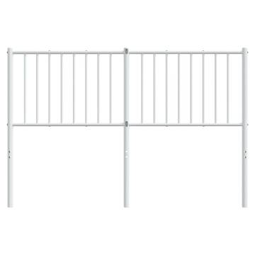 Stylish Metal Headboard White 135 cm - Enhance Your Bedroom