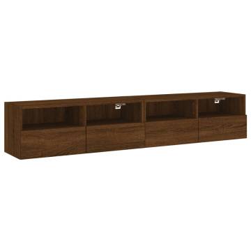 TV Wall Cabinets 2 pcs Brown Oak - Stylish Storage Solution