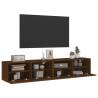 TV Wall Cabinets 2 pcs Brown Oak - Stylish Storage Solution