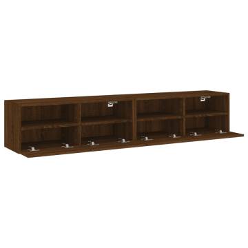 TV Wall Cabinets 2 pcs Brown Oak - Stylish Storage Solution