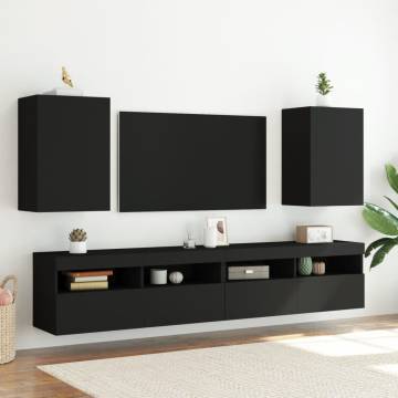 TV Wall Cabinet Black - Space-Saving & Stylish 40.5x30x60 cm