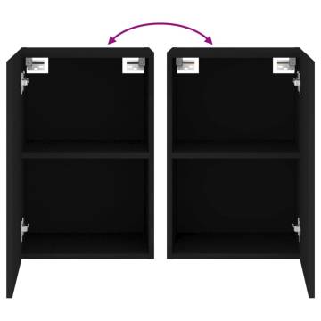 TV Wall Cabinet Black - Space-Saving & Stylish 40.5x30x60 cm