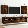 TV Wall Cabinets 2 pcs Smoked Oak 40.5x30x60 cm Engineered Wood Colour smoked oak Quantity in Package 2 Height 60 cm 