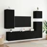 Stylish Black TV Wall Cabinet - Space Saving & Versatile