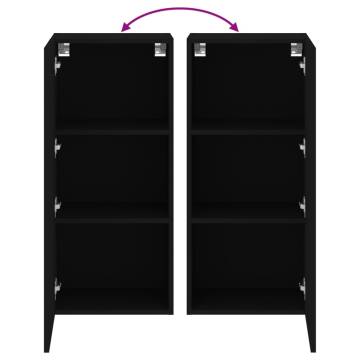 Stylish Black TV Wall Cabinet - Space Saving & Versatile