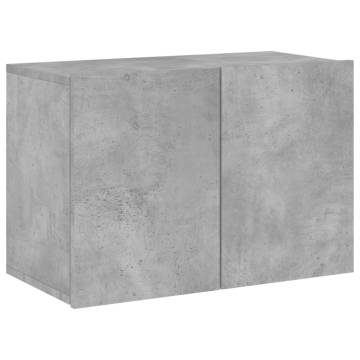 TV Cabinet Wall-Mounted Concrete Grey - Stylish & Functional