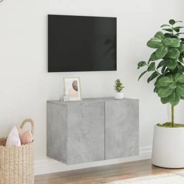 TV Cabinet Wall-Mounted Concrete Grey - Stylish & Functional