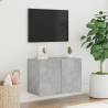 TV Cabinet Wall-Mounted Concrete Grey - Stylish & Functional