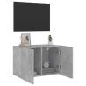 TV Cabinet Wall-Mounted Concrete Grey - Stylish & Functional