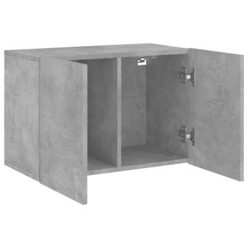 TV Cabinet Wall-Mounted Concrete Grey - Stylish & Functional