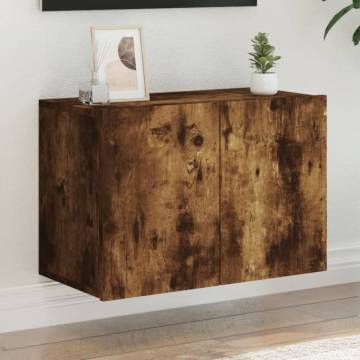 TV Cabinet Wall-mounted Smoked Oak | Stylish Storage Solution