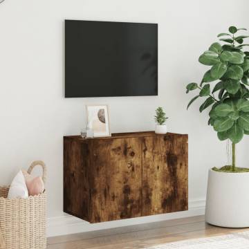 TV Cabinet Wall-mounted Smoked Oak | Stylish Storage Solution