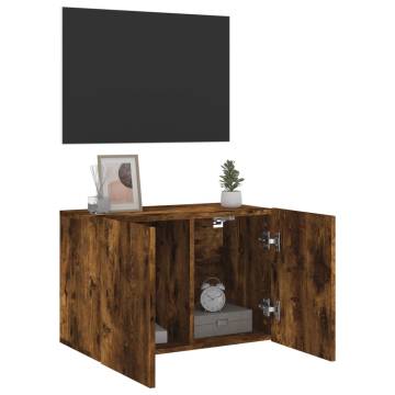 TV Cabinet Wall-mounted Smoked Oak | Stylish Storage Solution