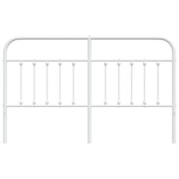 Stylish Metal Headboard White 160 cm - Robust & Elegant