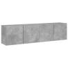 Stylish TV Cabinets Wall-Mounted - 2 pcs Concrete Grey