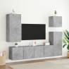 Stylish TV Cabinets Wall-Mounted - 2 pcs Concrete Grey