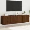 Stylish Wall-mounted TV Cabinets - Brown Oak - 80x30x41 cm