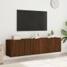 Stylish Wall-mounted TV Cabinets - Brown Oak - 80x30x41 cm