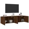 Stylish Wall-mounted TV Cabinets - Brown Oak - 80x30x41 cm