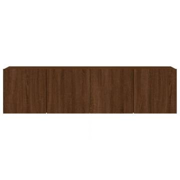 Stylish Wall-mounted TV Cabinets - Brown Oak - 80x30x41 cm