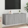 TV Cabinet Wall-mounted Grey Sonoma 100x30x41 cm Colour grey sonoma Quantity in Package 1 Width 100 cm 