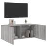 Stylish Grey Sonoma TV Cabinet - 100x30x41 cm Wall-Mounted