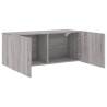 Stylish Grey Sonoma TV Cabinet - 100x30x41 cm Wall-Mounted