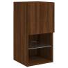 Stylish TV Cabinet with LED Lights - Brown Oak | HipoMarket