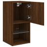 Stylish TV Cabinet with LED Lights - Brown Oak | HipoMarket