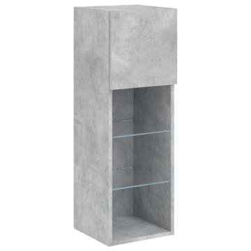 TV Cabinet with LED Lights - Concrete Grey | HipoMarket UK