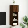 TV Cabinet with LED Lights Brown Oak 30.5x30x90 cm Colour brown oak Quantity in Package 1 Height 90 cm Width 30.5 cm 