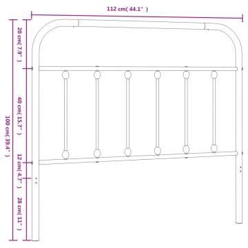 Stylish White Metal Headboard 107 cm - Hipomarket