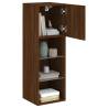 Stylish TV Cabinet with LED Lights - Brown Oak 30.5x30x90 cm