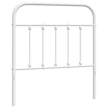 Stylish White Metal Headboard 90 cm - Hipomarket UK