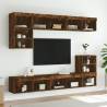 Stylish LED TV Cabinet Smoked Oak 80x30x30 cm | HiPoMarket