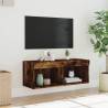 Stylish LED TV Cabinet Smoked Oak 80x30x30 cm | HiPoMarket