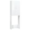 High Gloss White Washing Machine Cabinet - Space Saving Design