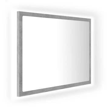 LED Bathroom Mirror Concrete Grey - Stylish & Functional Design