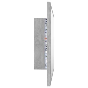 LED Bathroom Mirror Concrete Grey - Stylish & Functional Design