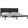 Black Solid Wood Bed Frame 180x200 cm - Super King Size