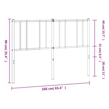 Stylish White Metal Headboard 160 cm - Hipomarket