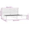 Black Solid Wood Bed Frame 180x200 cm - Super King Size