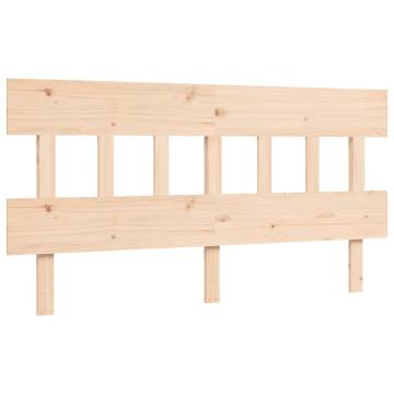 Solid Wood Bed Frame with Headboard 160x200 cm | HipoMarket