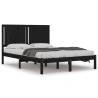 Black Solid Wood Pine Bed Frame 140x190 cm - Modern Design