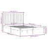 Black Solid Wood Pine Bed Frame 140x190 cm - Modern Design